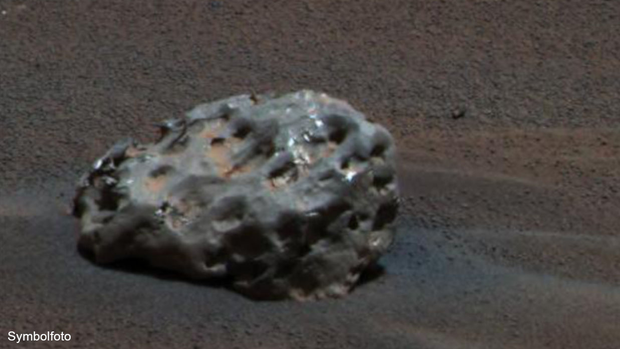 Eisenmeteorit auf dem Mars.