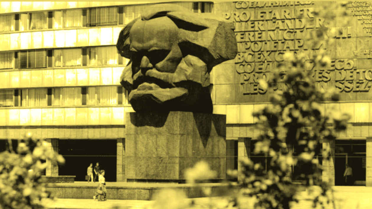 Als Ausdruck der Ideologie des Marxismus wurde das Karl Marx-Denkmal in Chemnitz erbaut.